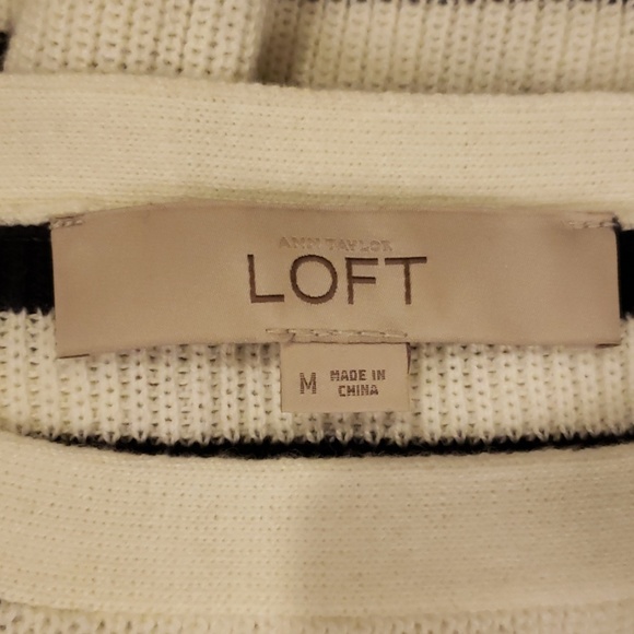 Loft Navy and grey striped sweater - Picture 6 of 7